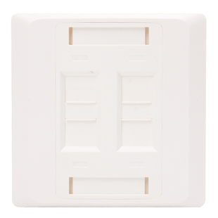 新品大唐电信四口面板网络电话 电脑网线插座86型四孔4位墙壁插孔