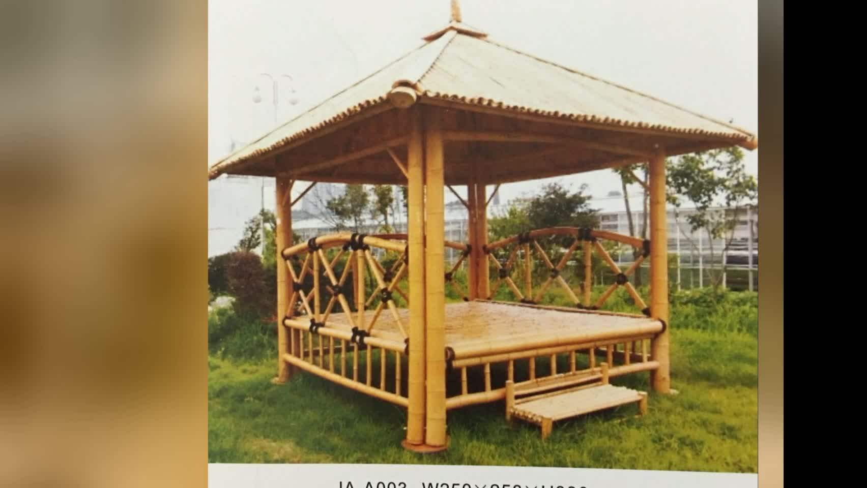 Беседка из бамбука своими руками