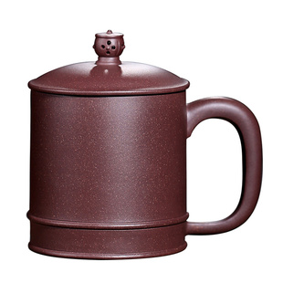 宜兴紫砂杯纯全手工泡茶杯非陶瓷带盖杯子原矿紫泥茶具套装包邮