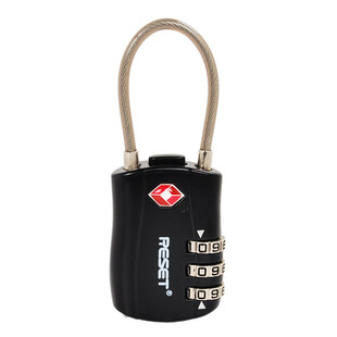锐赛特RESET-075出国出境海关TSA金属健身背包小号钢丝绳密码挂锁