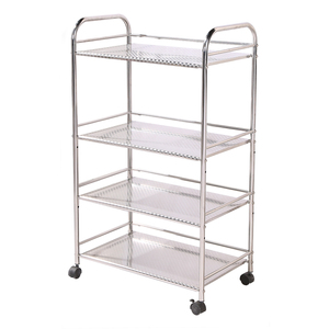 四层不锈钢厨房微波炉置物架