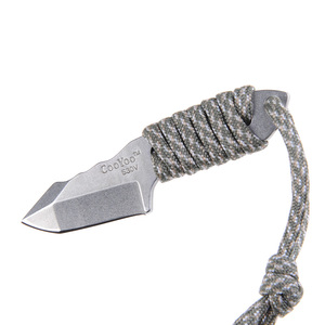 CooYoo酷友 T2迷你便携钥匙扣小刀 S30V粉末钢 随身EDC工具带皮套