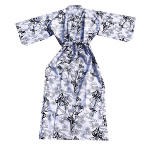 包邮印花男女春秋日式和服浴衣睡衣睡袍日本浴袍纯棉双层