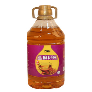 低温冷榨亚麻籽油宁夏彭阳纯胡麻油六盘山非调和食用油5L全国包邮