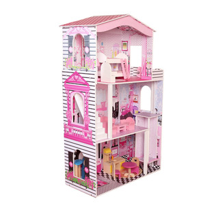 出口公主娃娃屋儿童木质别墅玩具房子小屋女孩过家家玩具房子礼物