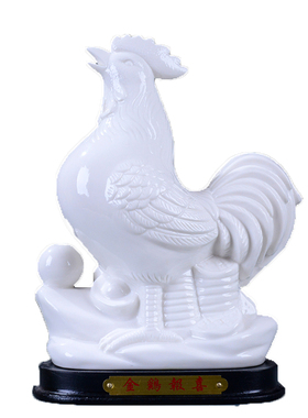 白色十二生肖老虎招财家装工艺品