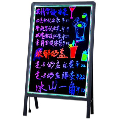 铝合金80*120一体式发光大黑板支架店铺创意广告牌led电子荧光板