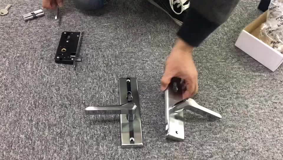 New Arrival 300390mm Zinc Internal Cheap Security Flat Door Handle