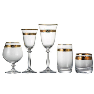 亏本清仓！bohemia进口水晶红酒杯金边麦穗香槟杯白兰地威士忌杯