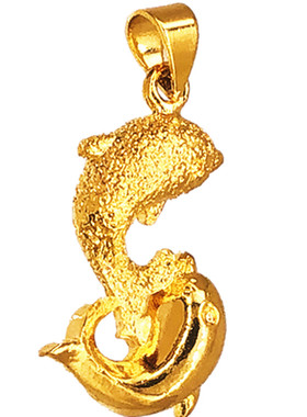 荷花项坠鲤鱼跃龙门沙金女