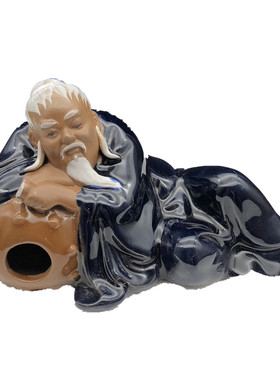 醉酒盆栽中式风石湾公仔家居摆设