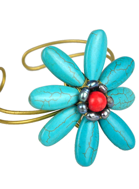 泰国民族风八瓣全新未镶嵌铜手镯