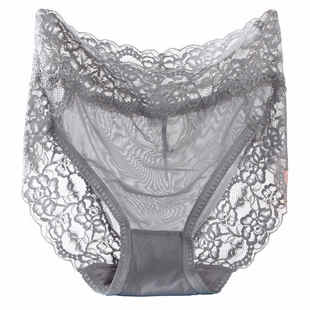 裸感优雅~网纱女士透明内裤蕾丝高腰无痕大码诱惑性感夏薄款包臀