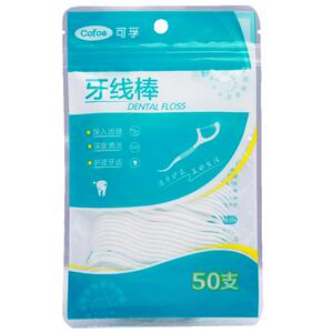 5.2元包邮 可孚 袋装牙线棒 50支*2袋
