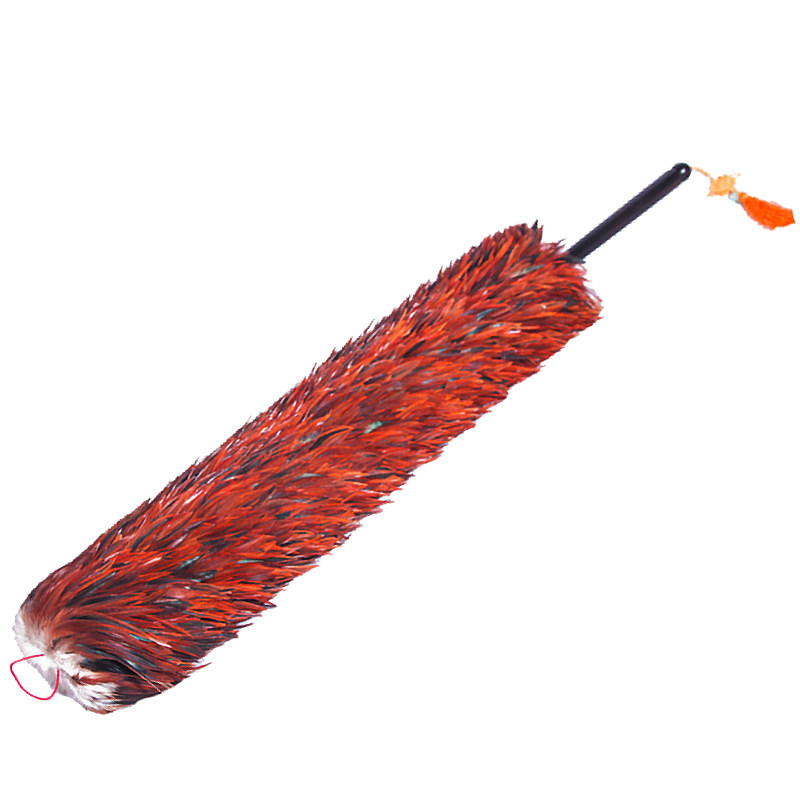 红宝坊宝掸真鸡毛掸子超大纯手工家用扫灰不掉毛礼品摆设加长款