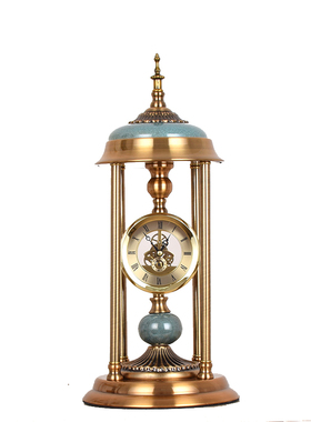 欧式风高档金属座钟烛台软装饰品