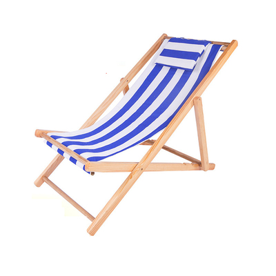 沙滩椅折叠躺椅实木帆布户外休闲