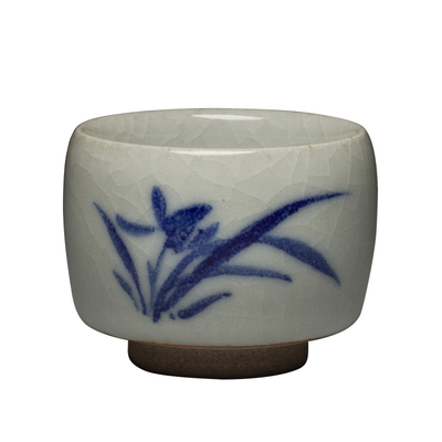 台湾梅兰竹菊事事如意厚胎压手杯