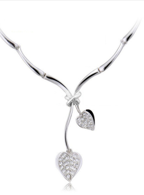 韩版高级感玫瑰金短款心形吊坠
