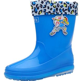 回力童鞋儿童雨靴加绒防滑男童雨鞋女童水鞋中筒高筒大童胶鞋