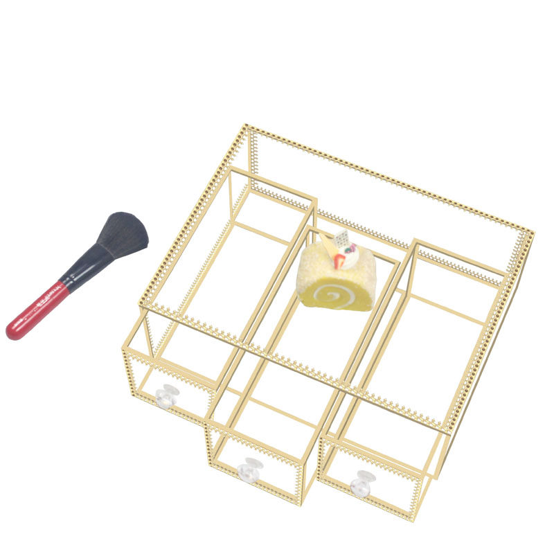 玻璃抖音同款首饰化妆品收纳盒