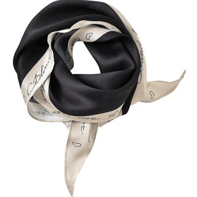 春秋季韩国女士菱形绑发小丝巾