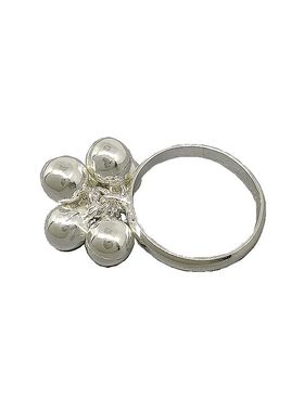 银戒指女99纯银6铃铛会响女神