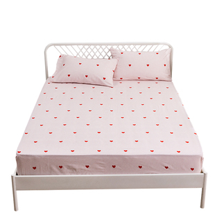 纯棉床笠款床单儿童防滑固定床罩单件全棉1.2/1.5/1.8m米床垫套夏