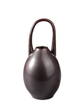 新中式宋式陶瓷铁锈花花器家居饰品茶室摆件样板房软装饰品定制