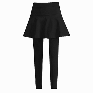 夏季薄款百褶外穿短裤假两件打底裤裙裤新款显瘦带裙连裤带裙一体