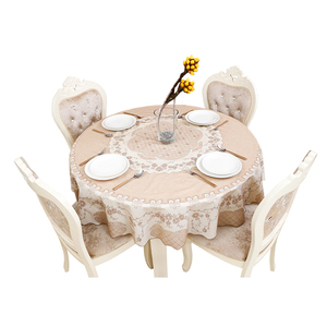 园形欧式PVC圆形桌布塑料蕾丝圆型餐桌垫台布艺高档奢华防水防烫