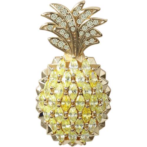 王一博同款菠萝胸针开衫别针扣女可爱萌物胸花上衣配饰围巾挂饰