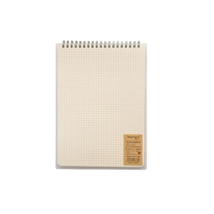 文谷上翻线圈本加厚B5竖翻pp透明简约笔记本子学生小方格A5空白网格英语80页像素画网格本格子本手绘本子文具