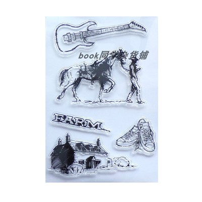 手帐透明动物卡片相册硅胶印章