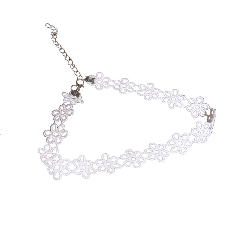choker项圈项链女白色脖子饰品