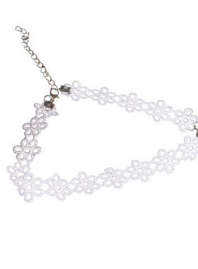 choker项圈项链女白色脖子饰品