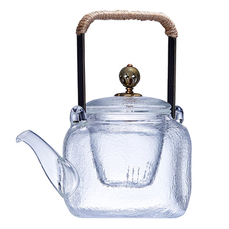 纯手工出口日本提梁壶泡茶壶高温耐热透明玻璃茶壶功夫茶具包邮