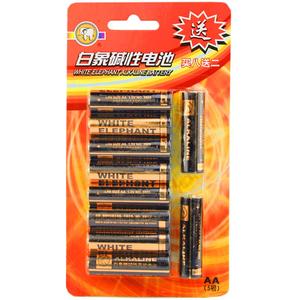 金白象5号10节AA碱性电池LR6空调电视遥控器剃须刀五号1.5V儿童电动玩具环保家用血压计