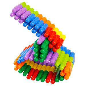 贝旺玩具 创意玩具子弹头积木塑料拼插积木益智玩具儿童智力玩具