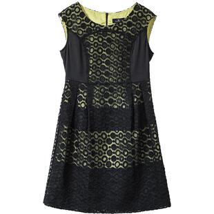 白翎风采连衣裙套头A字裙中短款2020夏季新款蕾丝裙无袖收腰女装