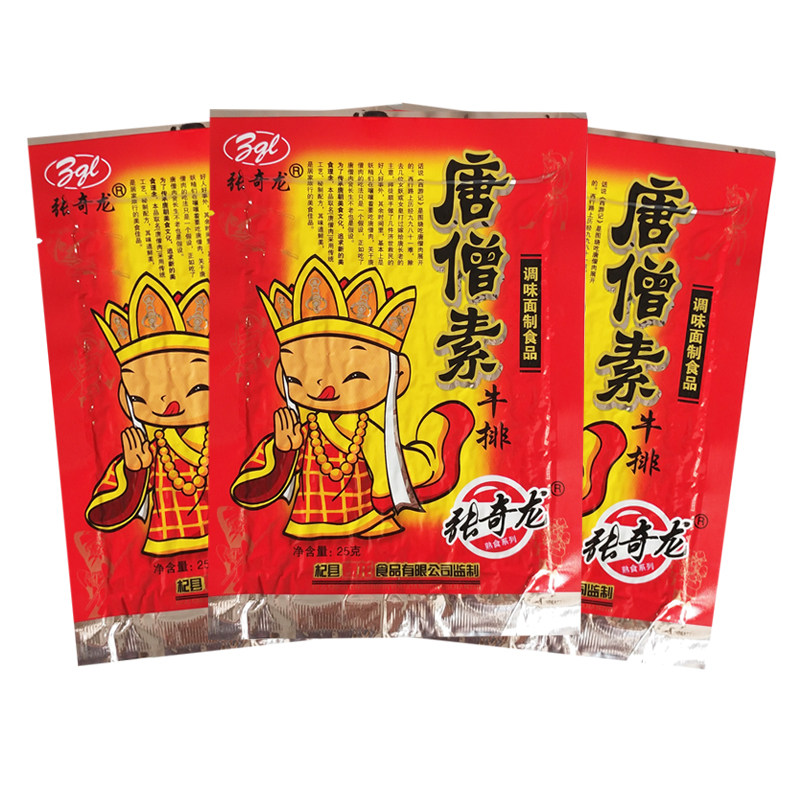 张奇龙唐僧素牛排8090后儿时怀旧大辣片素肉辣条校园5毛钱麻辣片