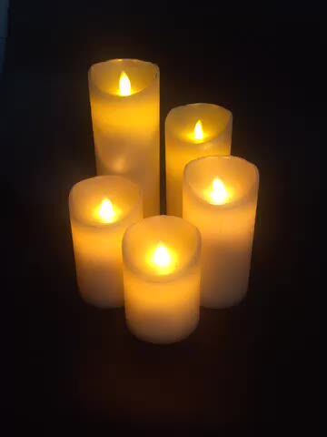 fake candles with moving flame