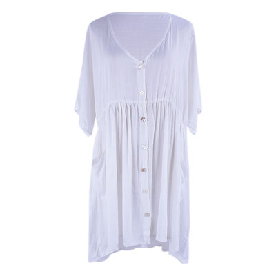 人棉大码防晒海边度假开衫泳衣