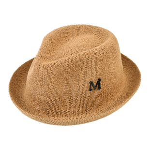 儿童帽子夏季遮阳草帽出游防晒男童小礼帽爵士帽宝宝英伦小王子帽