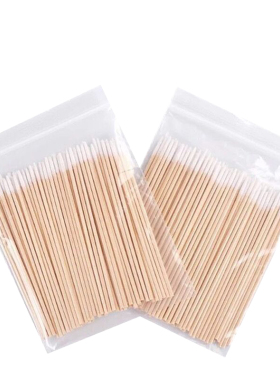 纹绣尖头棉签细木棒尖嘴棉花棒小