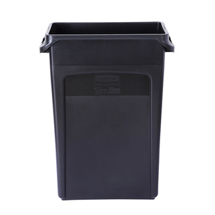 rubbermaid乐柏美带盖87L垃圾桶户外塑料方形桶厨房收纳桶354060