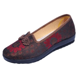 80岁的鞋老北京布鞋女款中老年红色妈妈鞋大码41-43码防滑女鞋子