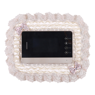 可视门铃楼宇对讲机入户电话套保护欧式遮丑挡装饰盒蕾丝刺绣定制