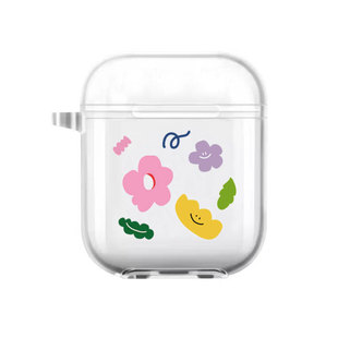 低价清仓 / AirPods Pro 1/2代透明小花保护套 苹果无线小清新少女低价清仓 /代蓝牙耳机