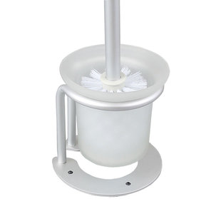 卫生间马桶刷架子套装太空铝免打孔洗手间落地式洁厕所刷马桶杯架